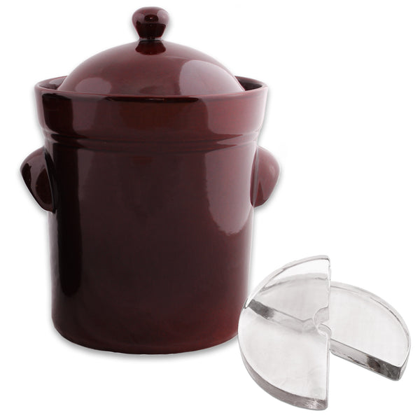 Beginner's Fermenting Kit - 10L Fermenting Crock, Cabbage Shredder, Masher & Tongs