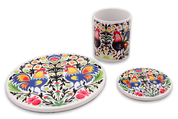 Rooster Polish Folk Art Mug